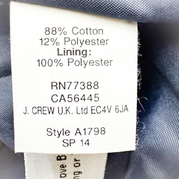 J. Crew Front Pleated Flap Skirt Mini Grid Woven Patter Blue Squares Size 10 - Picture 4 of 7